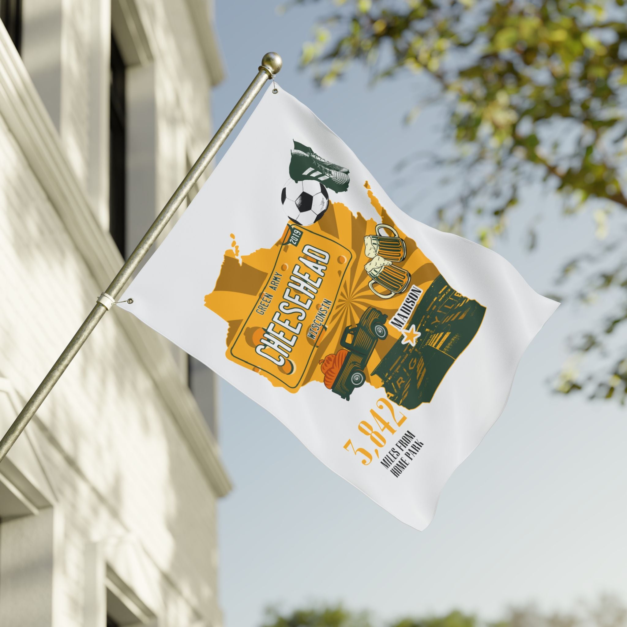 Plymouth Argyle Wisconsin Cheeseheads Flag
