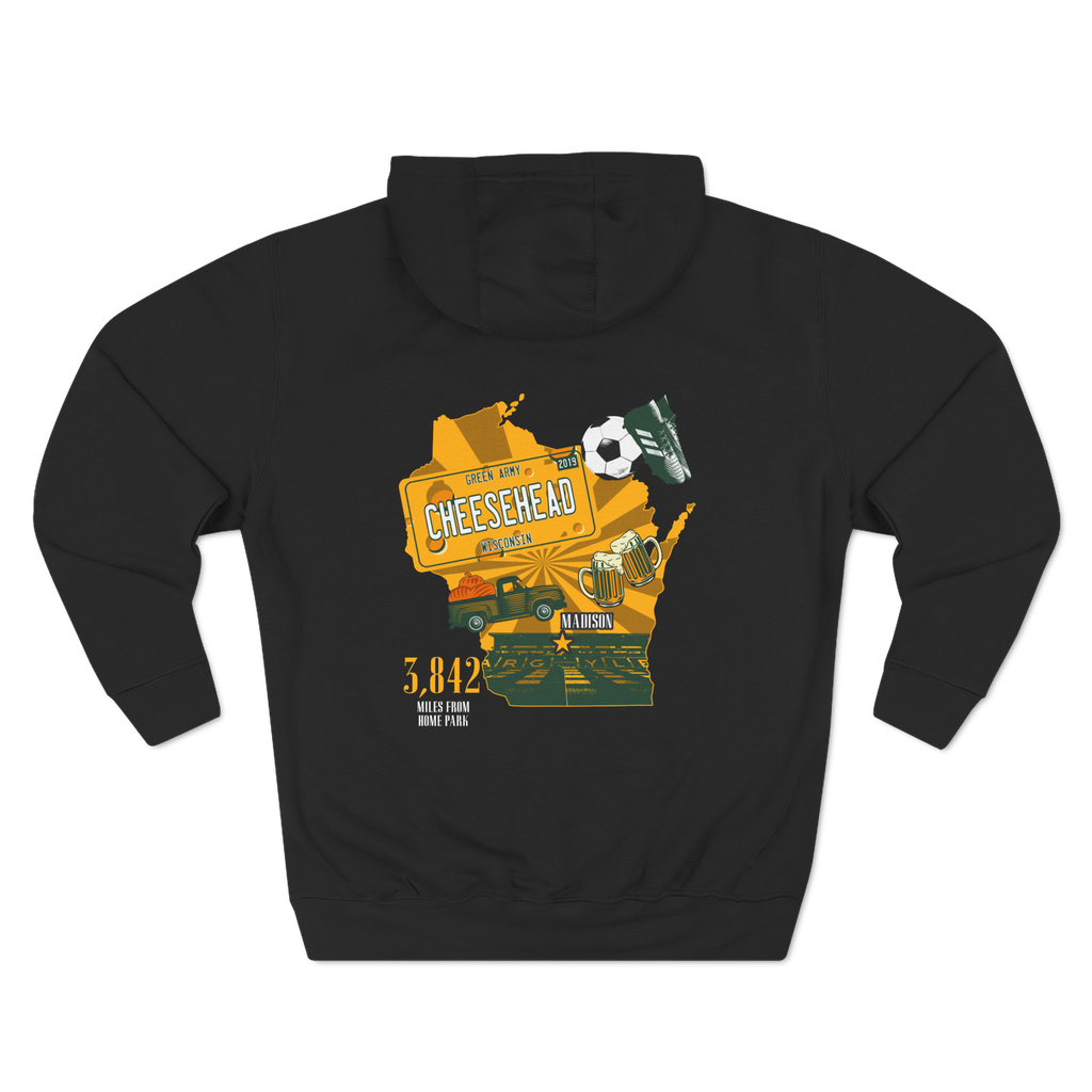 Plymouth Argyle Wisconsin Cheeseheads Fleece Hoodie