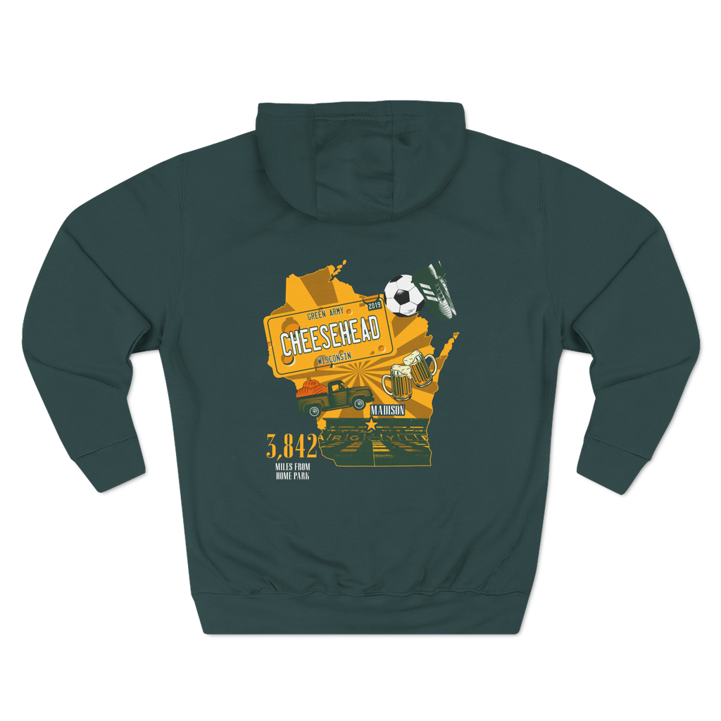 Plymouth Argyle Wisconsin Cheeseheads Fleece Hoodie