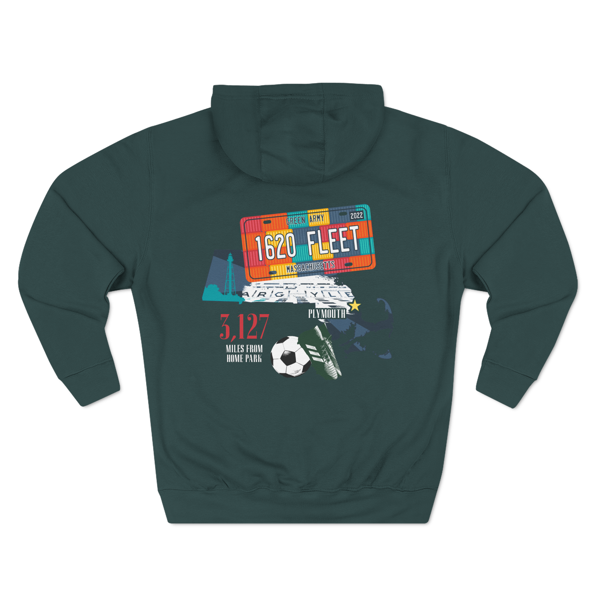 Plymouth Argyle 1620 Fleet Fleece Hoodie