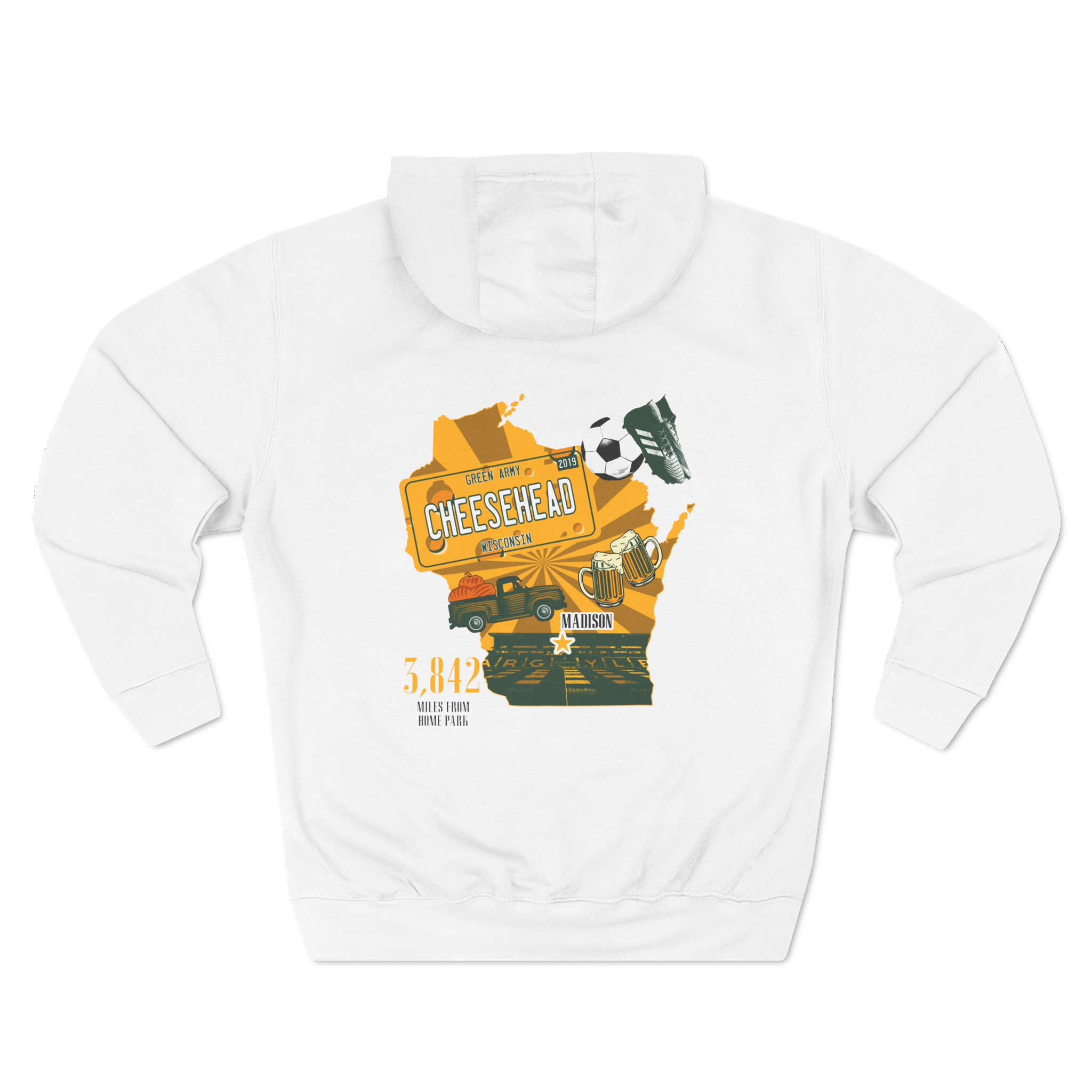 Plymouth Argyle Wisconsin Cheeseheads Fleece Hoodie