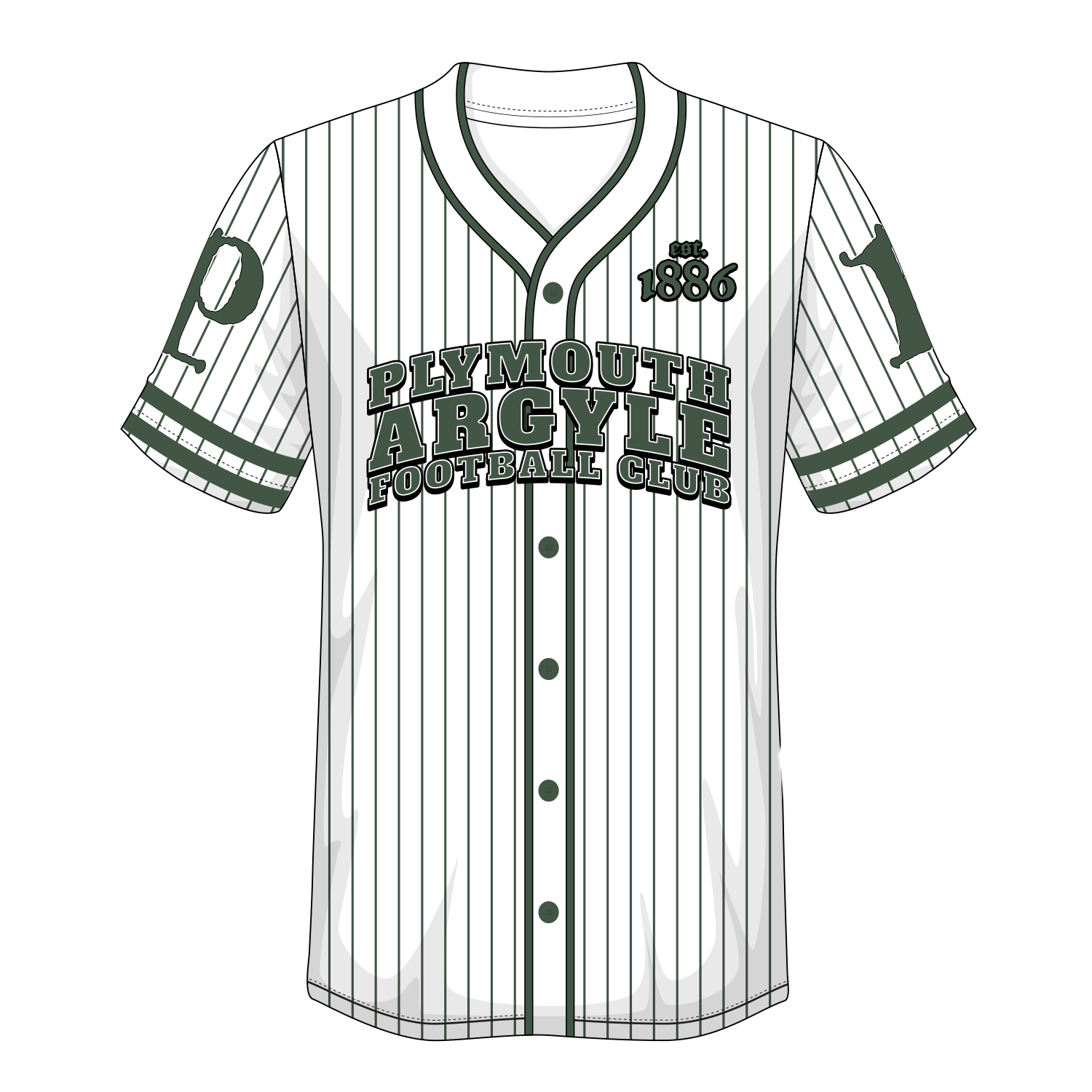 Green Army Baseball Jersey